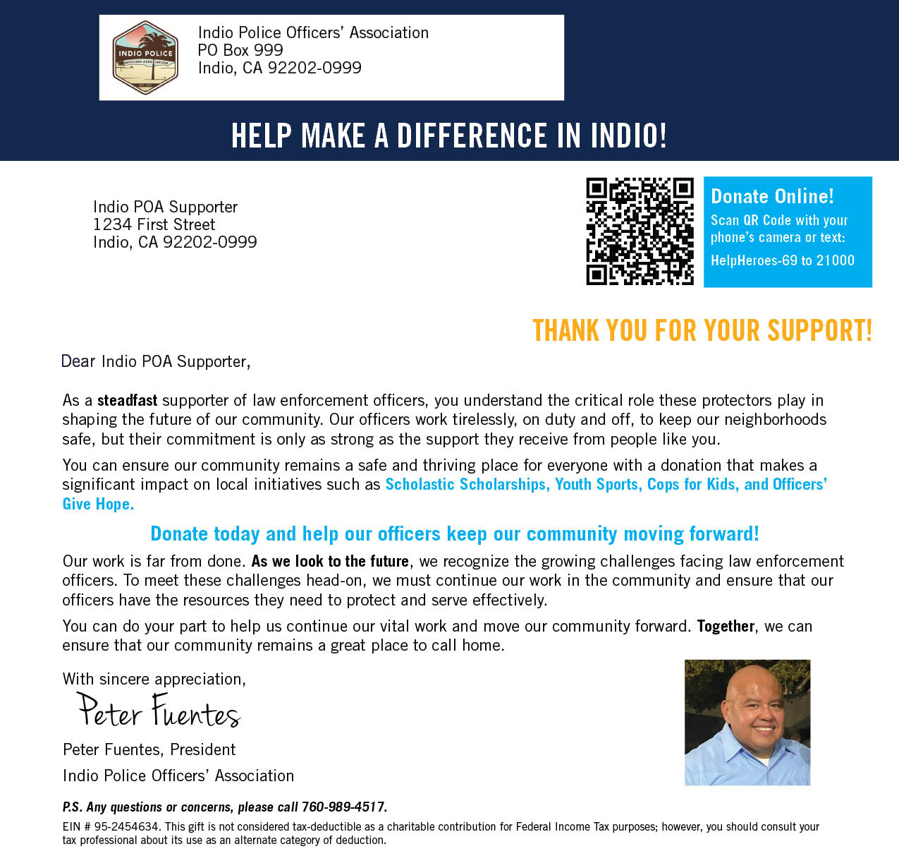 Donation Letter